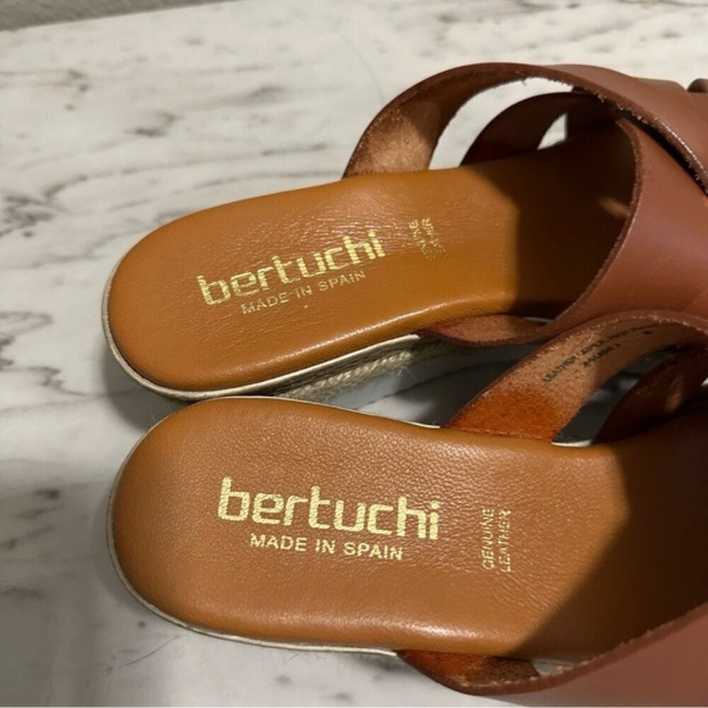 Bertuchi Brown Leather Espadrille Wedge Sandals Women’s Size 10 US | Summer Chic - Picture 5 of 9